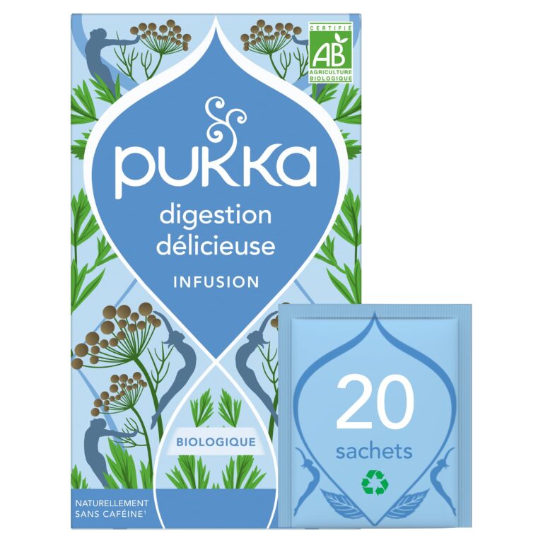 Pukka, Organic and Ayurvedic Infusion, Delicious Digestion, Fenoul Anise and Cardamom Taste, 100% Fair Trade Ingredients, 20 Sachets