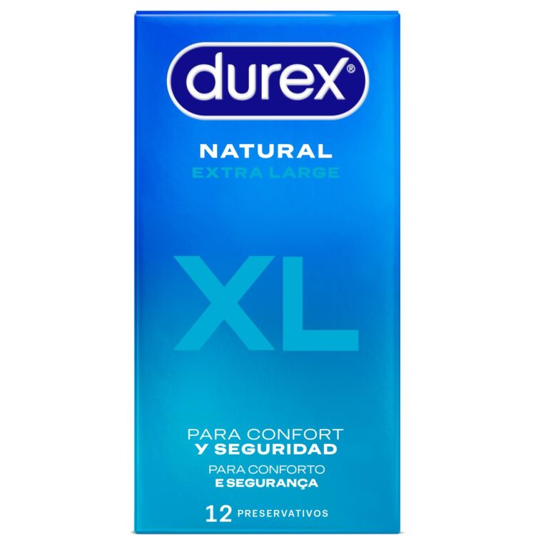 Durex NATURAL XL UDS Condoms, Transparent, Pack of 12