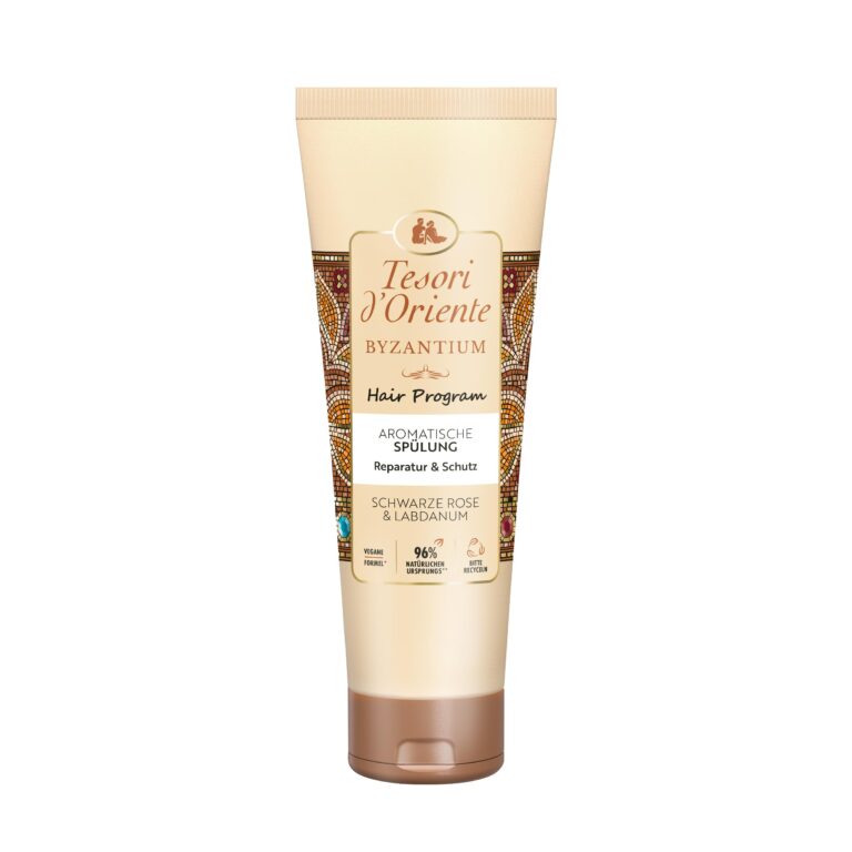 Tesori d'Oriente Hair Program Conditioner 'Byzantium' Aromatic Conditioner with Black Rose and Labdanum Repair & Protection for Damaged Hair Wellness Ritual for Body and Senses 200 ml