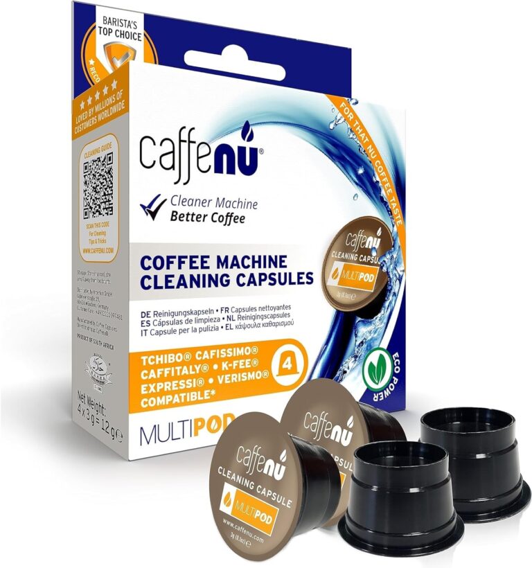 Caffenu Multipod Cleaning Capsules for Tchibo Cafissimo, Caffitaly, K-fee, Verismo, Expressi, Pack of 4
